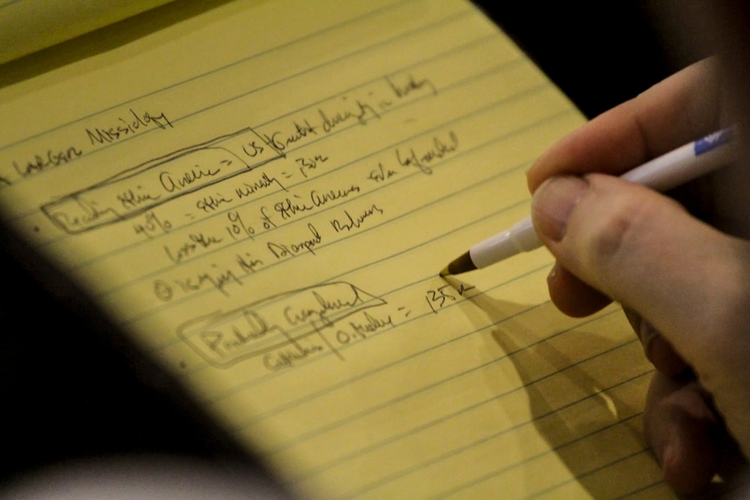 Student notes illustrating nursing care plan assignment preparation